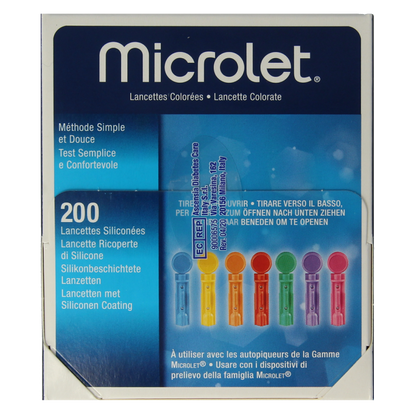 Bayer Microlet lancet gekleurd P6571 1 Stuks