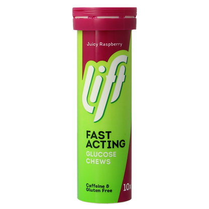 Lift Glucotabs framboos meeneembuisje 10 Tabletten