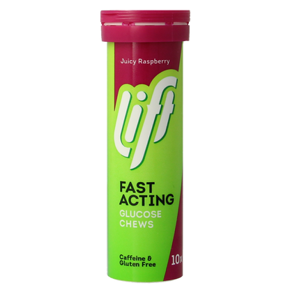 Lift LIFT GlucoTabs raspberry/framboos buisje  10.00 Tabletten