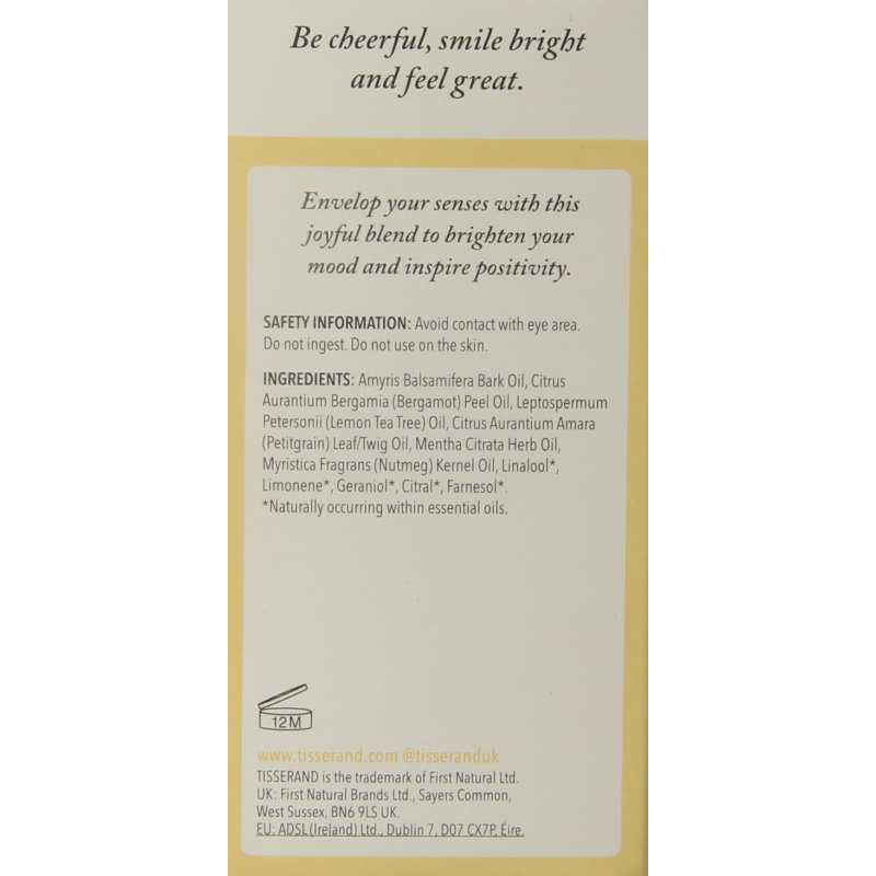 Tisserand Diffuser oil happy vibes 9 Milliliter