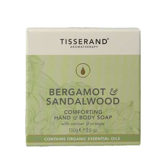 Tisserand Zeep bergamot & sandelhout 100 Gram