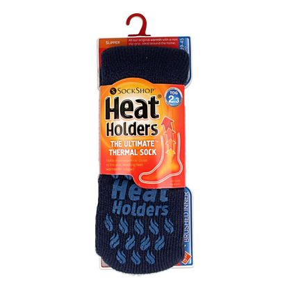 Heat Holders Mens slipper socks maat 6-11 deep blue 1 Paar