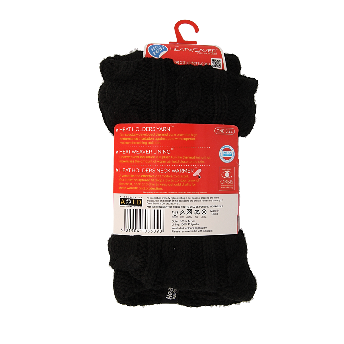 Heat Holders Ladies neck warmer black 1.00 Stuks
