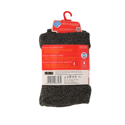 Heat Holders Mens neck warmer one size charcoal 1.00 Stuks