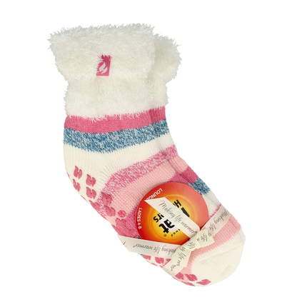 Heat Holders Ladies lounge socks 4-8 37-42 cream stripe 1.00 Paar