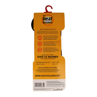 Heat Holders Mens sock ultra lite maat 6-11 black 1.00 Paar