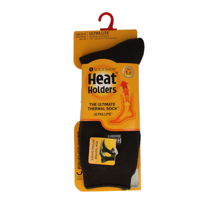 Heat Holders Mens socks ultra lite maat 6-11 charcoal 1.00 Paar