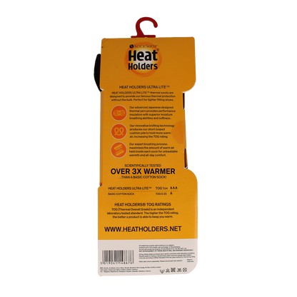 Heat Holders Mens socks ultra lite maat 6-11 charcoal 1.00 Paar