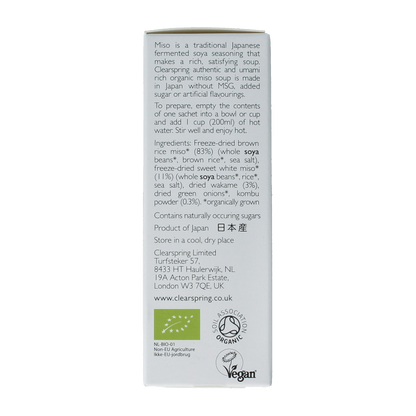 Clearspring Misosoup instant bio 40 Gram