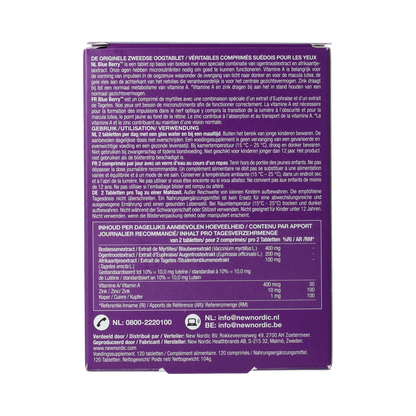 New Nordic Blue berry eyebright 120.00 Tabletten