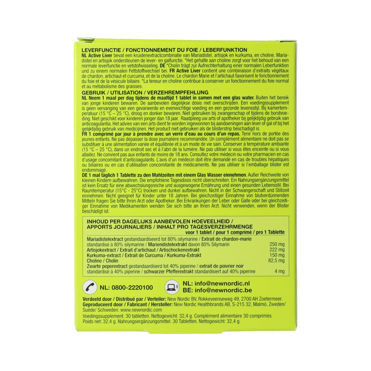 New Nordic Active liver 30.00 Tabletten