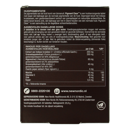 New Nordic Skin care pigment clear 60 Tabletten