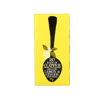 Clipper Lemon & ginger tea bio 20 Zakjes