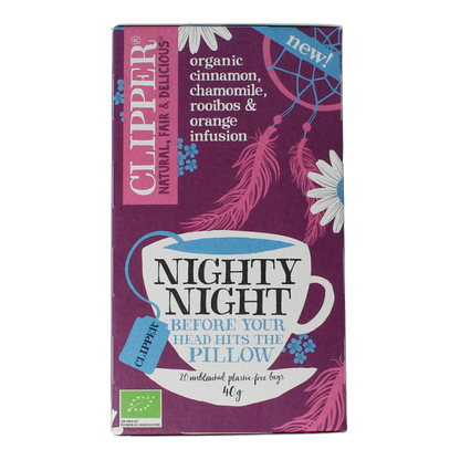 Clipper Kruidenthee nighty night bio 20 Zakjes