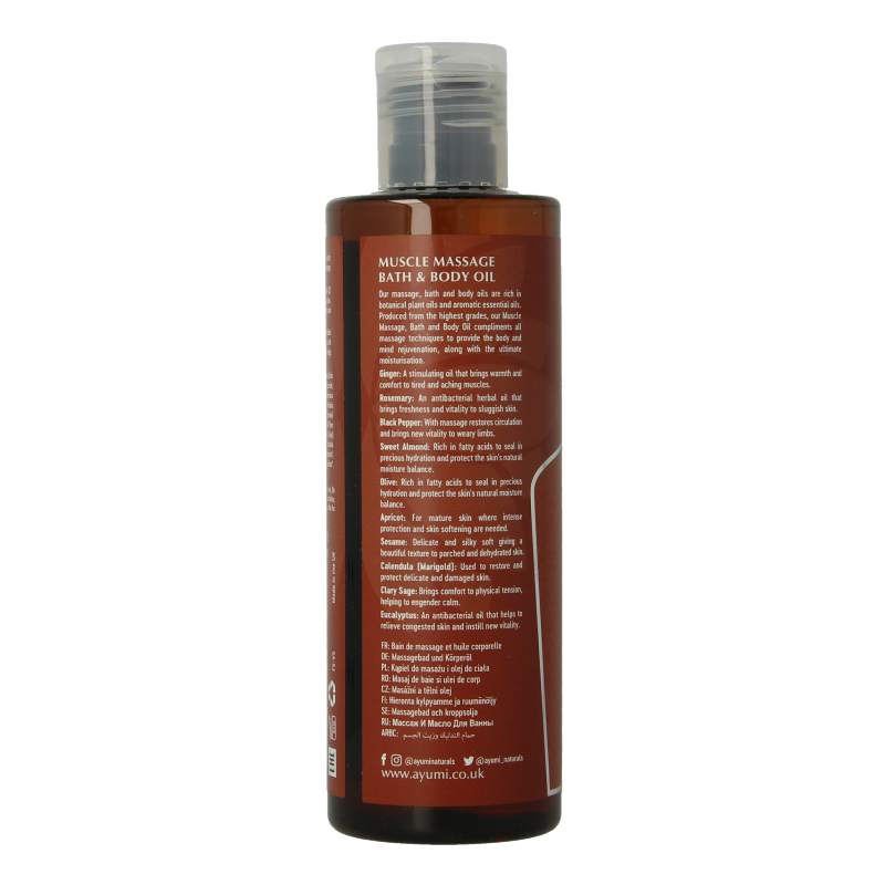 Ayumi Muscle massage & body oil 250 Milliliter