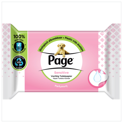 Page Vochtig toiletpapier sensitive navulling 38.00 Stuks