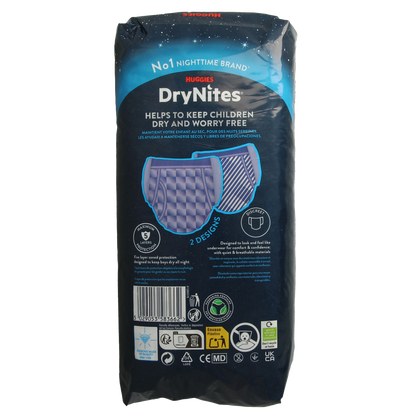 Huggies Drynites teen 13+kg boy 9.00 Stuks