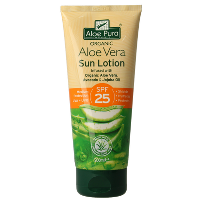 Optima Aloe pura organic aloe vera zonnelotion SPF25 200 Milliliter