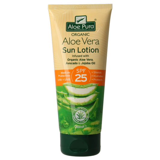 Optima Aloe pura organic aloe vera zonnelotion SPF25 200 Milliliter
