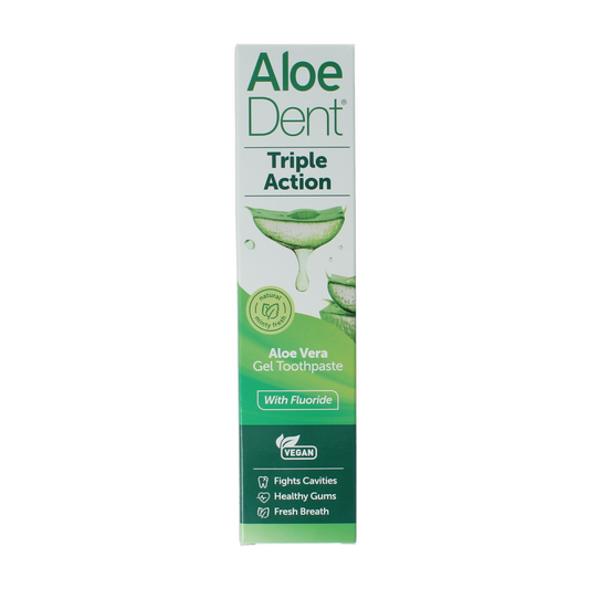 Aloe Dent Tandpasta aloe vera triple action with fluor 100.00 Milliliter