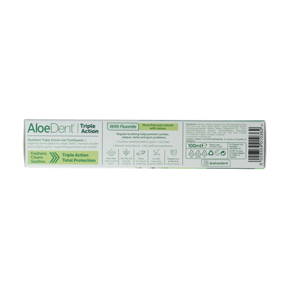 Aloe Dent Tandpasta aloe vera triple action with fluor 100 Milliliter