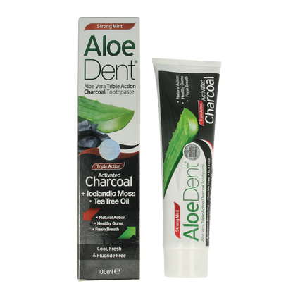 Aloe Dent Tandpasta charcoal 100 Milliliter