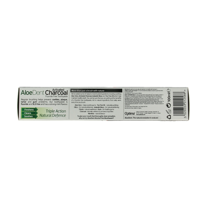 Aloe Dent Tandpasta charcoal 100 Milliliter