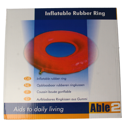 Able 2 Ringkussen opblaasbaar rubber 46 cm  1 Stuks