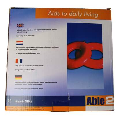 Able 2 Ringkussen opblaasbaar rubber 46 cm  1 Stuks