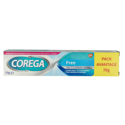 Corega Free kleefcreme voor het kunstgebit 70 Gram
