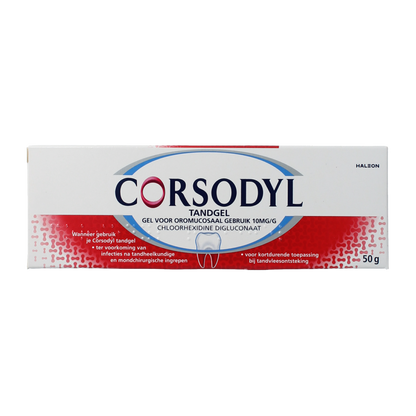 Corsodyl Tandgel 1% 50.00 Gram