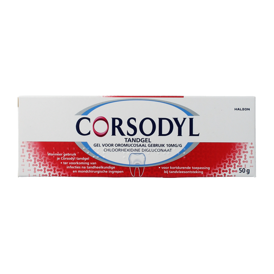 Corsodyl Tandgel 1% 50.00 Gram