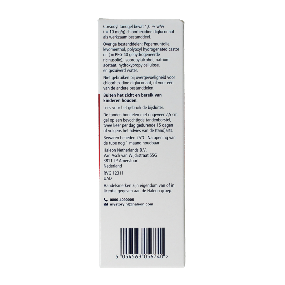 Corsodyl Tandgel 1% 50.00 Gram