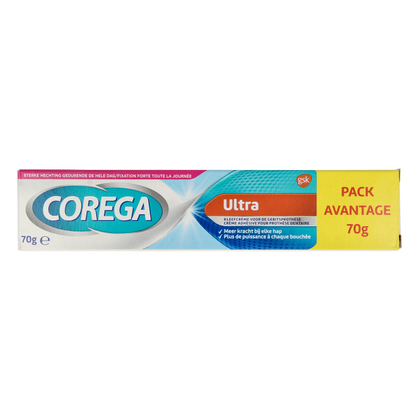 Corega Ultra kleefcreme voor de gebitsprothese 70 Gram