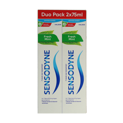 Sensodyne Tandpasta fresh mint 2 x 75ml 150.00 Milliliter