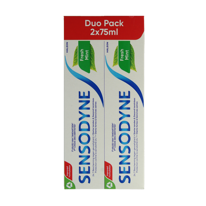 Sensodyne Tandpasta fresh mint 2 x 75ml 150.00 Milliliter