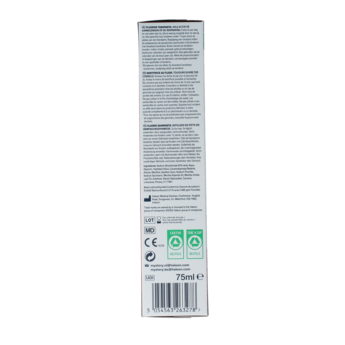 Parodontax Tandpasta whitening 75.00 Milliliter