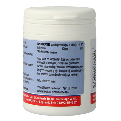 Lamberts Vitamine B11 400mcg (foliumzuur) 100 Tabletten