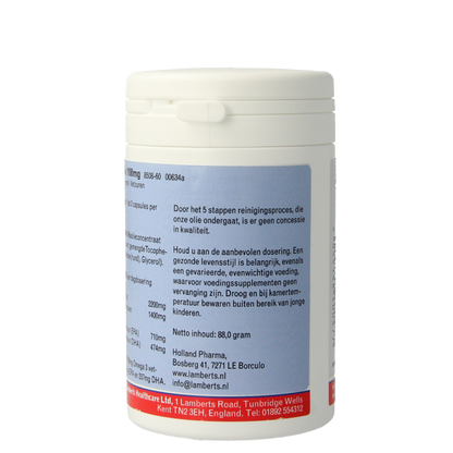 Lamberts Pure visolie 1100mg omega 3 60 Capsules