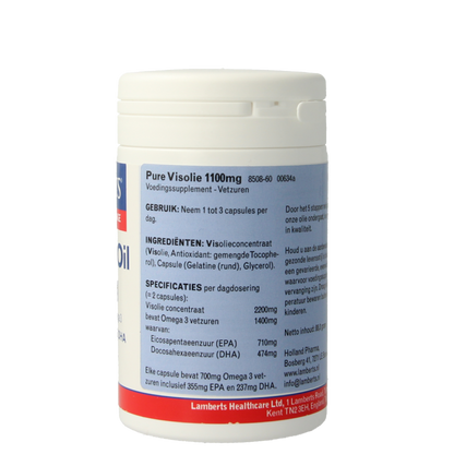 Lamberts Pure visolie 1100mg omega 3 60 Capsules