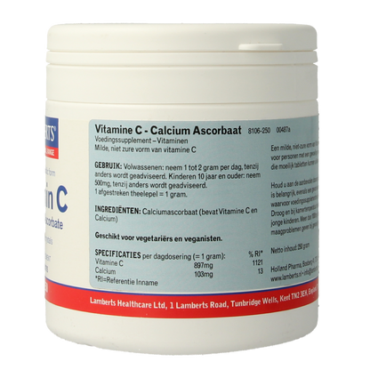 Lamberts Vitamine C calcium ascorbaat 250 Gram