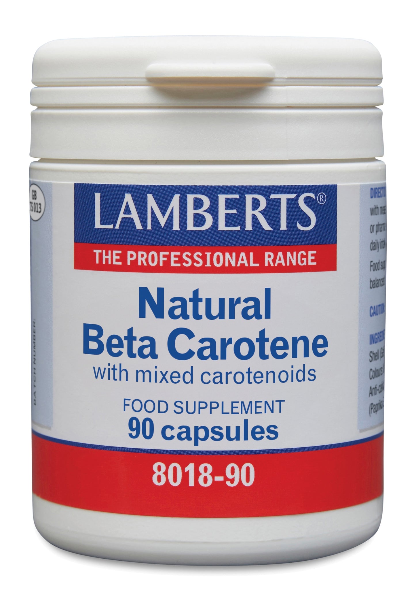 Lamberts Vitamine A 15mg natuurlijke (beta caroteen) 90.00 Capsules