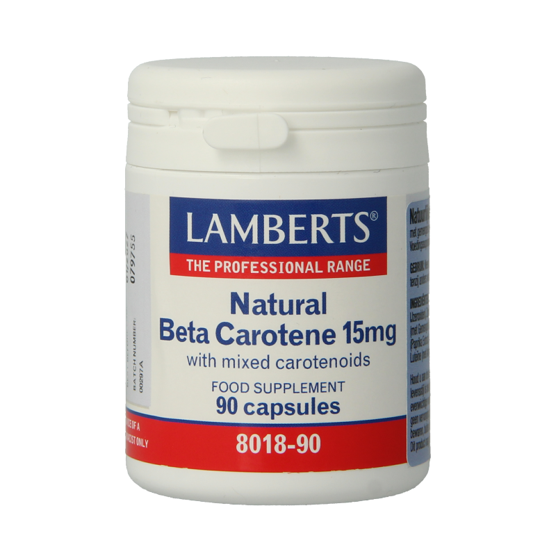 Lamberts Vitamine A 15mg natuurlijke (beta caroteen) 90 Capsules
