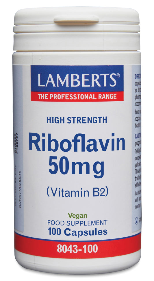 Lamberts Vitamine B2 50mg (riboflavine) 100 Vegetarische capsules