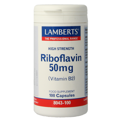 Lamberts Vitamine B2 50mg (riboflavine) 100 Vegetarische capsules