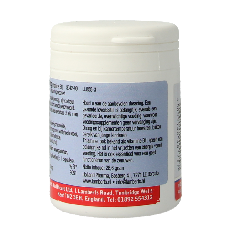 Lamberts Vitamine B1 100mg (thiamine) 90 Vegetarische capsules