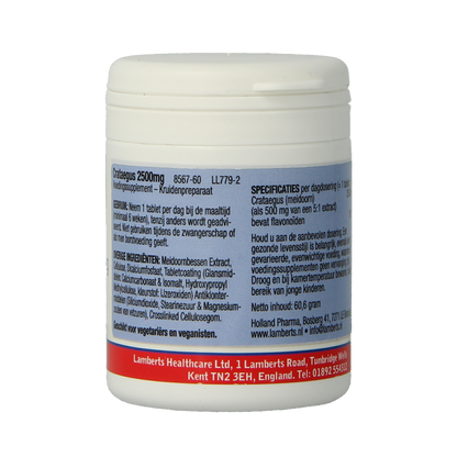 Lamberts Crataegus 2500mg (hawthorn) 60 Tabletten