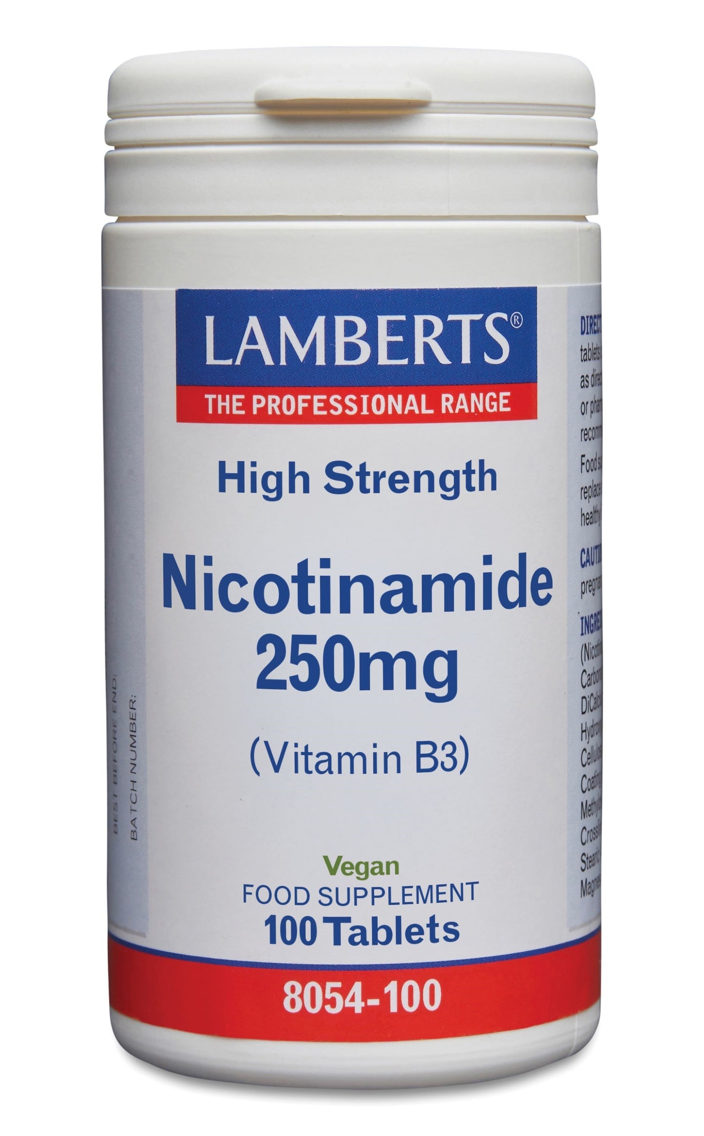 Lamberts Vitamine B3 250mg (nicotinamide) 100.00 Tabletten
