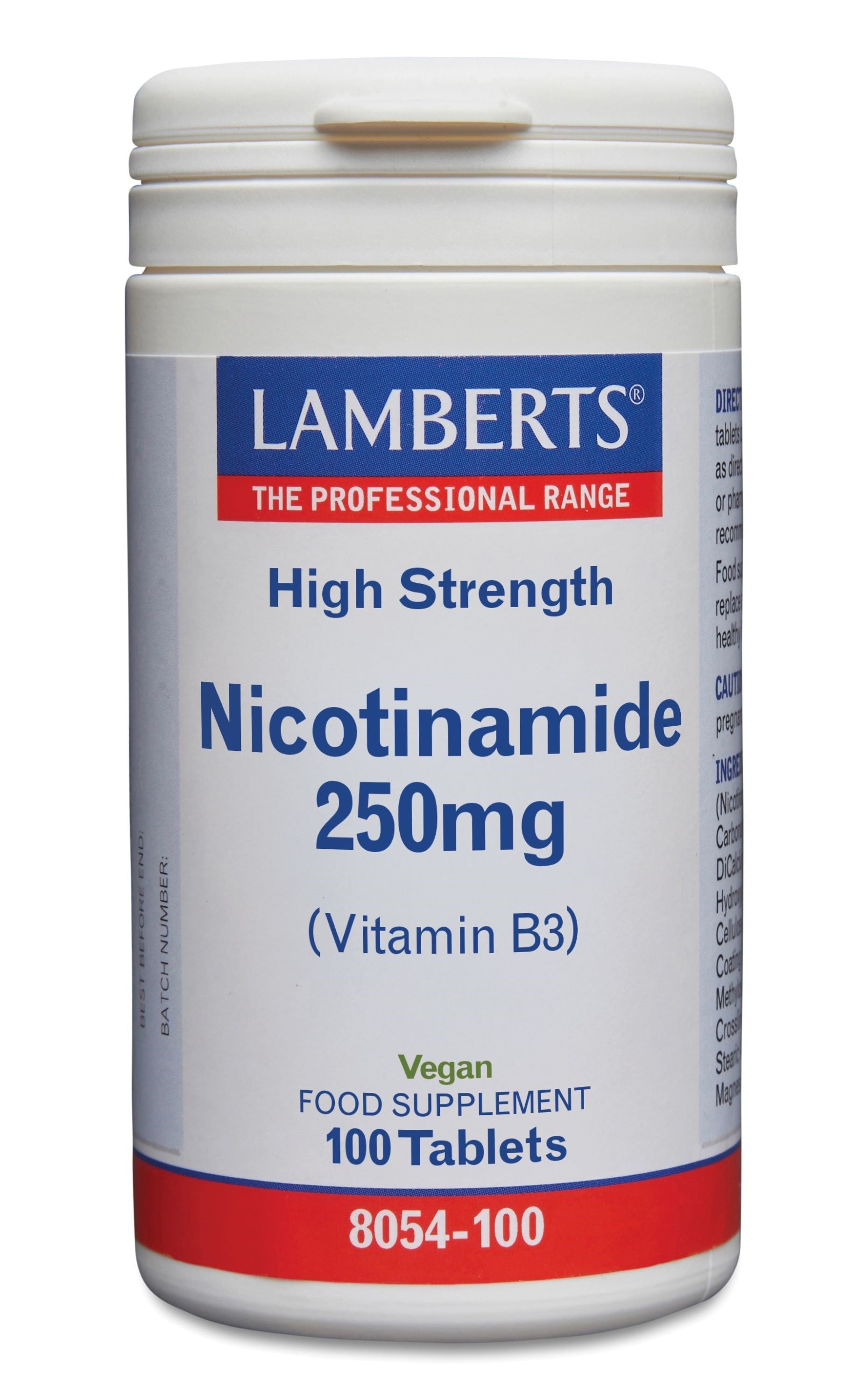 Lamberts Vitamine B3 250mg (nicotinamide) 100.00 Tabletten