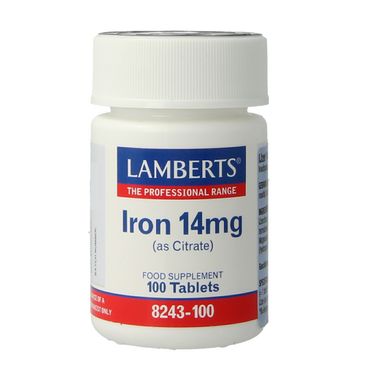 Lamberts IJzer citraat 14mg 100 Tabletten